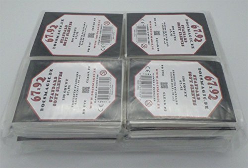 Docsmagic.De 2.000 Soft Card Sleeves Clear - 20 Packs - 67 X 92 Mm - Standard Size