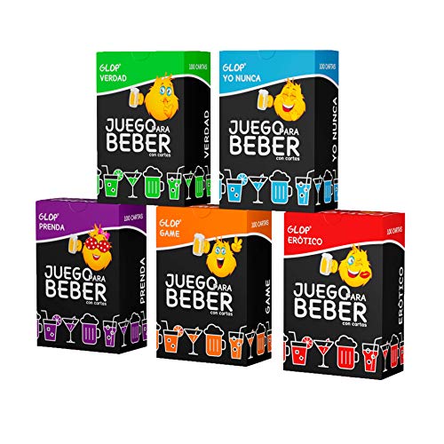 Glop 500 Cartas - Juegos Para Beber - Juegos De Mesa Adulto - Juegos De Cartas Para Fiestas - Regalos Originales Para Hombres Y Mujeres