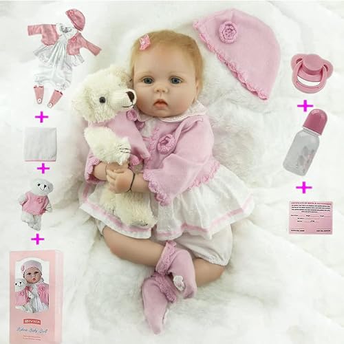 Ziyiui Bambole Reborn 22 Pollici 55 Centimetri Bambole Reborn Femmine In Silicone Morbido Bambole Che Sembrano Vere Realistica Bambino Ragazza Regalo
