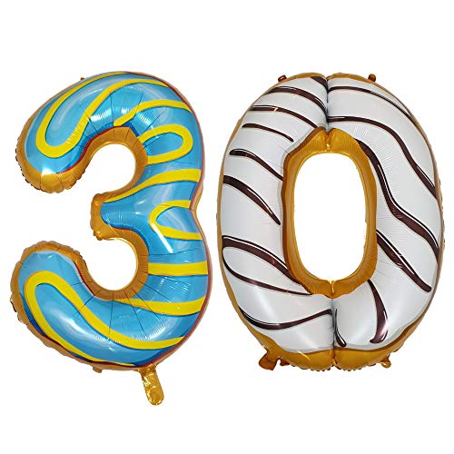 Diwuli Palloncini 30 Anni Compleanno Sweets Xl - Palloncini Compleanno 30 Anni, Palloncini Numero 30, Palloncini Numeri Gonfiabili Elio Palloncino Fes