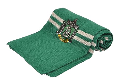 Ciao- Sciarpa Serpeverde Slytherin Originale Harry Potter Con Stemma Ricamato, Colore Verde, Bianco, Taglia Unica, 31451