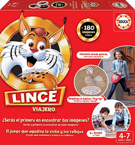 Educa Borrás Viajero Lince Viaggiero, 180 Immagini, Multicolore, Imágenes, 16392