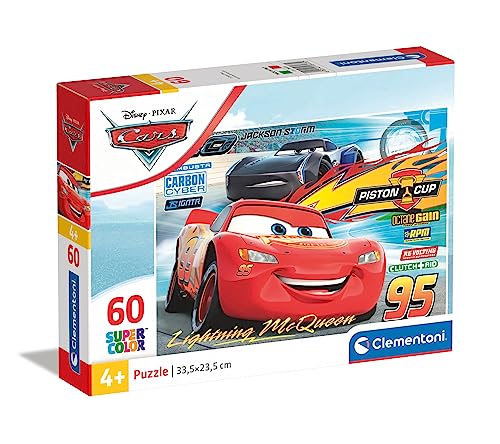 Clementoni- Disney Cars-60 Pièces-Supercolor Cars The Movie Puzzle, Multicolore, 60 Pezzi, 26973