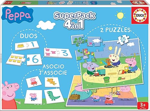 Educa Classico Puzzle - 16229-Superpack-Peppa Pig