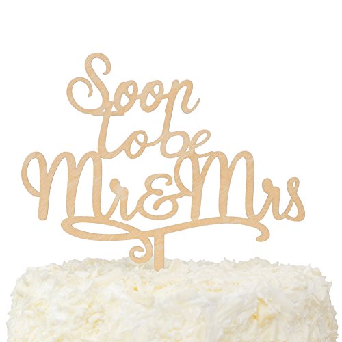 Lovenjoy Soon To Be Mr And Mrs Cake Topper Monogram Legno Rustico Topper Per Torta Fidanzamento Decorazione Per Torta Nuziale