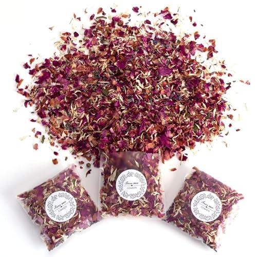 20 Confezioni Di Coriandoli Naturali Per Matrimonio, Coriandoli Di Petali Di Rosa Biodegradabili, Coriandoli Nuziali Naturali,Petali Secchi Matrimonio