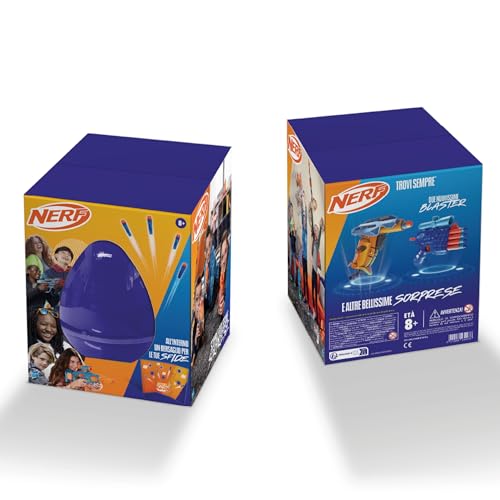 Hasbro Sorpresovo Nerf 2024 - Uovo Con Sorprese, Include Blaster E Set Di Bersagli, Dagli 8 Anni In Su