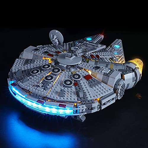 Geament Set Di Luci Led Per Star Wars Millennium Falcon – Kit Di Illuminazione Compatibile Con Lego 75257 The Rise Of Skywalker (Lego Set Non Incluso)