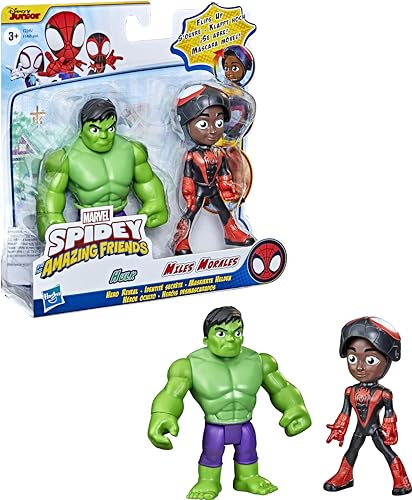 Hasbro Spidey And His Amazing Friends- Saf Hero Reveal Miles And Hulk, F22455X1