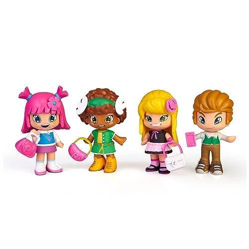 Piny Institute Of New York - Friends Set, Set Di 4 Personaggi: Michelle, Tasha, Julia E Will, Con Accessori Da Scambiare E Combinare, Per Bambine/I Da