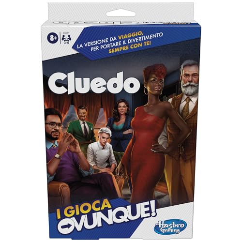 Cluedo, I Gioca Ovunque, Gioco Portatile Per 3-6 Giocatori, Gioco Da Viaggio Per Bambini E Bambine