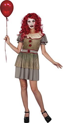 Horror Creepy Clown Costume Travestimento Ragazza Donna Adulto (Taglia Unica)