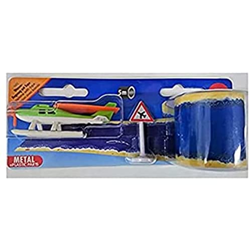 Siku 1602, Idrovolante Con Nastro Adesivo E Cartello Stradale, Metallo E Plastica, Multicolore, Percorso Di 5 M Sull'Acqua