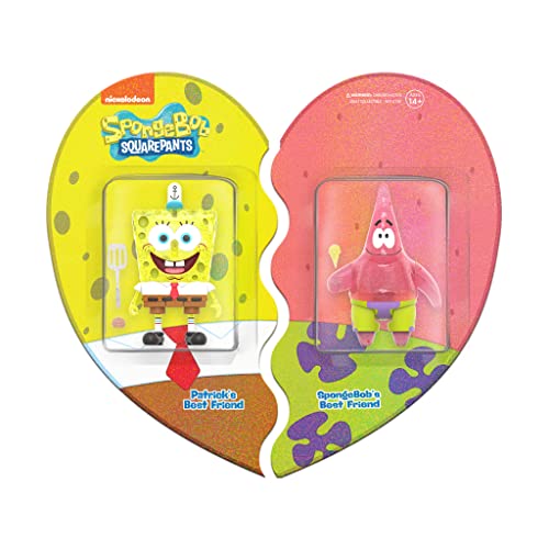 Super7 - Set Di 2 Figure Reaction Spongbob E Patri Bff – Figura Da Collezione
