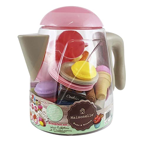 Ods- Maisonelle Maxi Caffettiera Con 44 Accessori Colazione: Servizio Di Tazzine, Bicchieri, Piattini, Forchette, Cucchiai E Coltelli Per 4 Persone, S