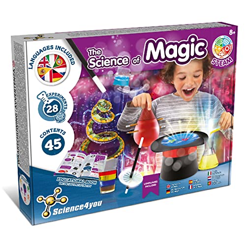 Science4You-5600983615120 Scienza Giochi 28 Trucchi Kit Magia Pozioni Magiche E Altro Ancora-Regalo Bambina 8+ Anni, Multicolore, Medio, 80002191