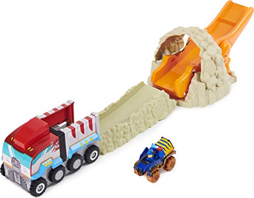 Paw Patrol True Metal Dino Rescue Chase T-Rex Rescue Set Con Veicolo Esclusivo