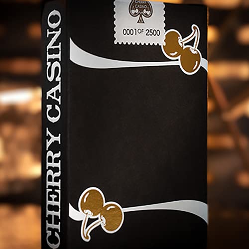 Solomagia Mazzo Di Carte Limited Edition Cherry Casino (Monte Carlo Black And Gold) Numbered Seals Playing Cards By Pure Imagination Projects