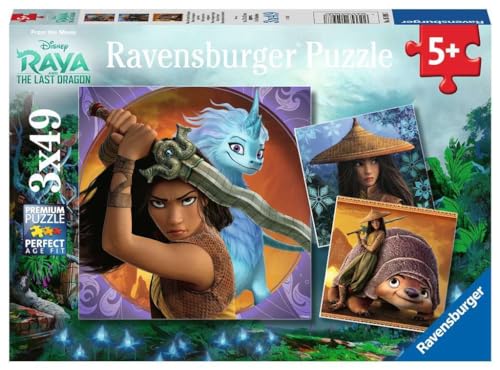 Ravensburger 050987 Raya, Puzzle 3X49 Pezzi Per Bambini, Età Raccomandata 5+