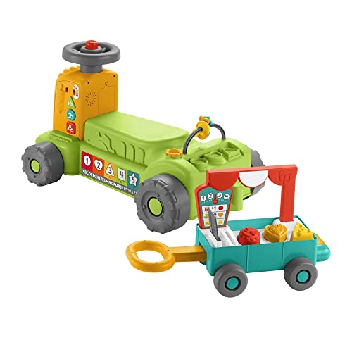 Fisher-Price - Trattore Della Fattoria Ridi E Impara, Playset Educativo Con Luci, Suoni E 75 Canzoni E Frasi Da Imparare, Versione Inglese, Giocattolo