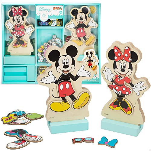 Woomax- Topolino Disney Jgo Abiti Legno Magn 34X28 Cm-Minnie, Vestidos, 48725