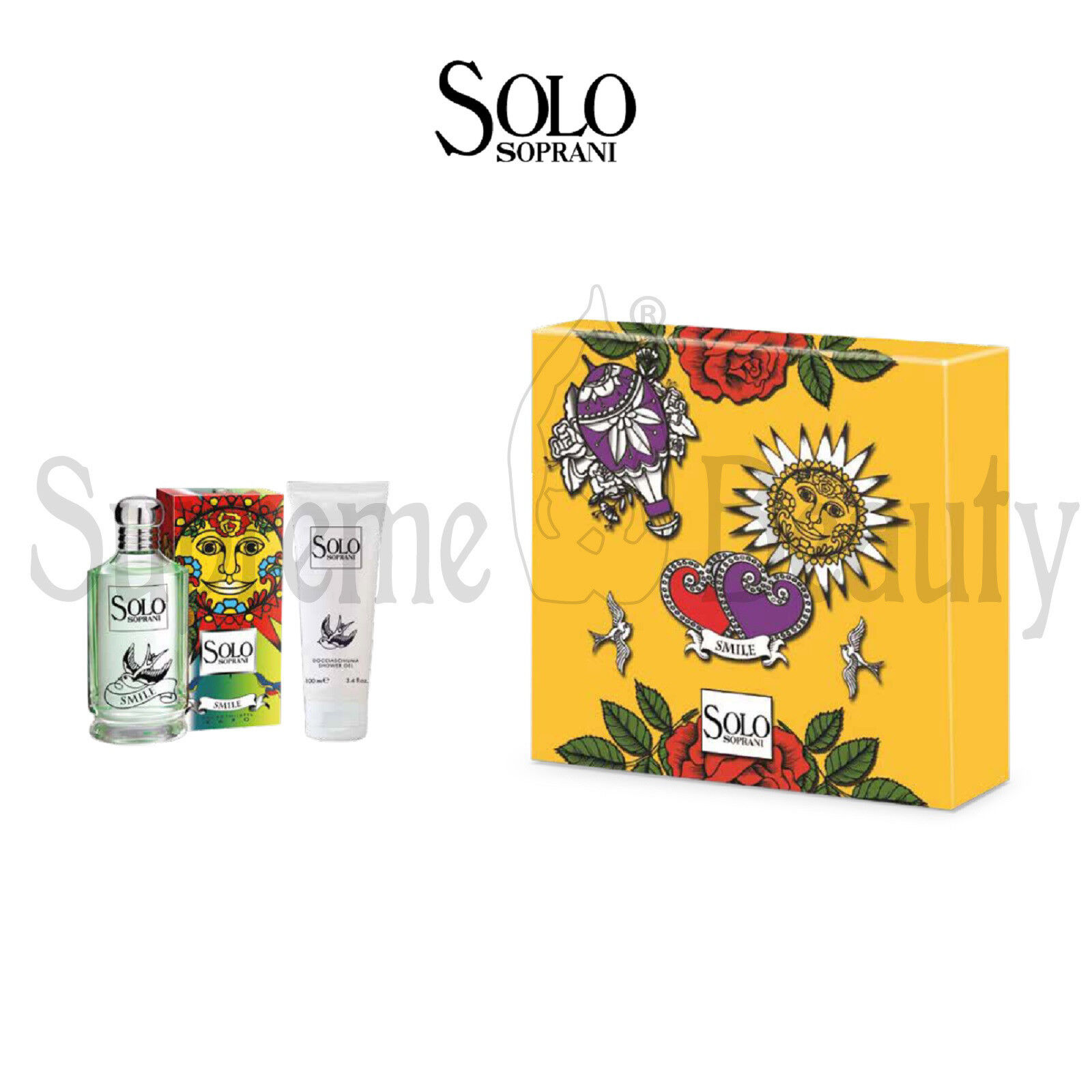 LUCIANO SOPRANI SMILE CONFEZIONE REGALO PROFUMO EAU DE TOILETTE + SHOWER GEL