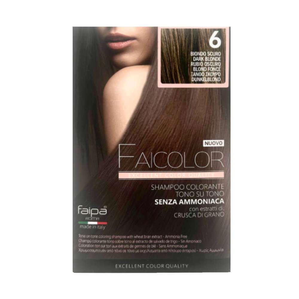 Shampoo Colorante Per Capelli Senza Ammoniaca 6 Biondo Scuro Faipa