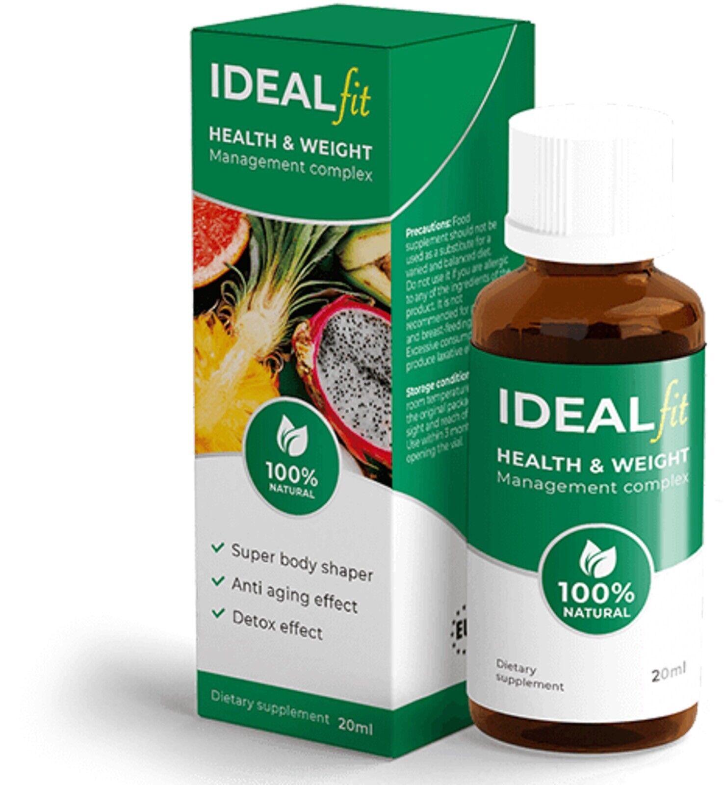 IDEALFIT  100% Naturale gocce per perdere peso | L-carnitine | Bacche di goji.