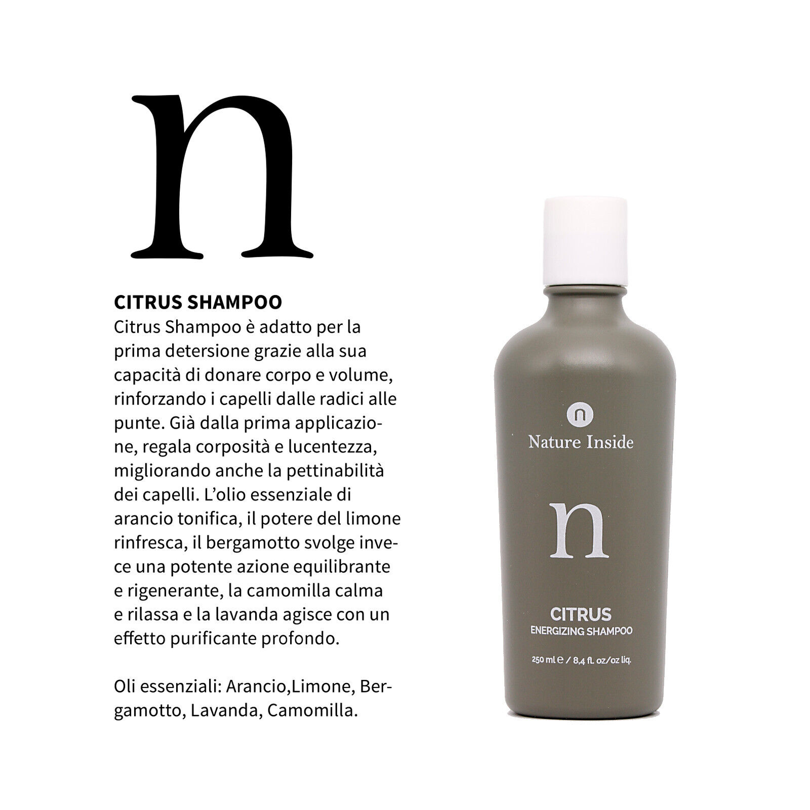 Naturalmente Shampoo Nature Inside Citrus - Capelli Sottili - 250ml