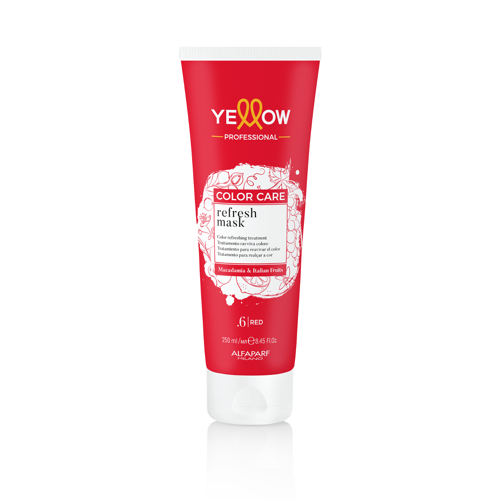 Yellow Alfaparf Color Care Maschera Ravvivante Colore .6 Red 250ml