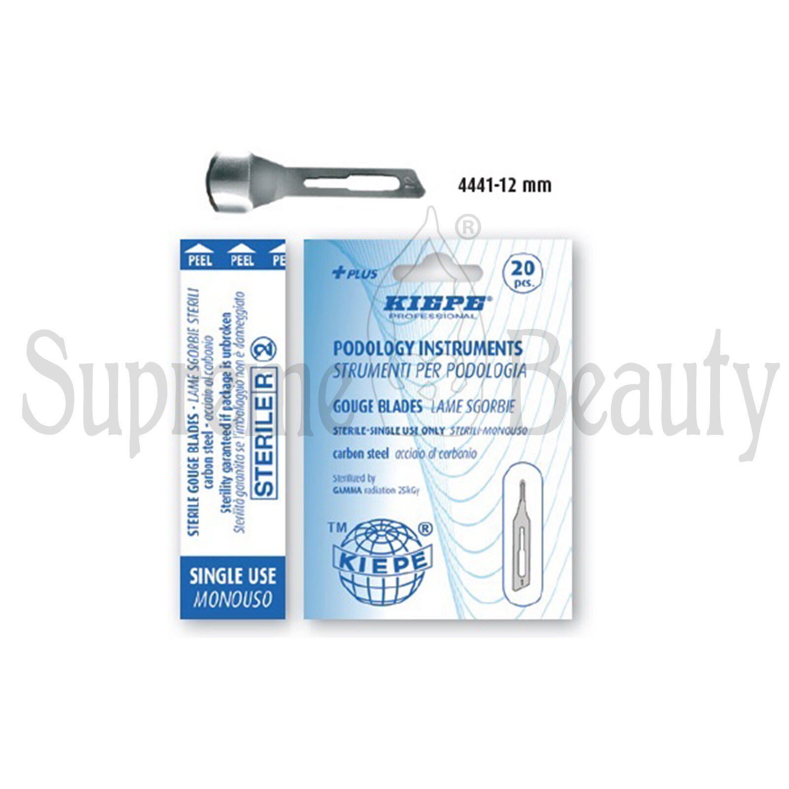 KIEPE 20 LAME PODOLOGICHE MANICURE PEDICURE PROFESSIONALI ESTETISTA NUMERO 12