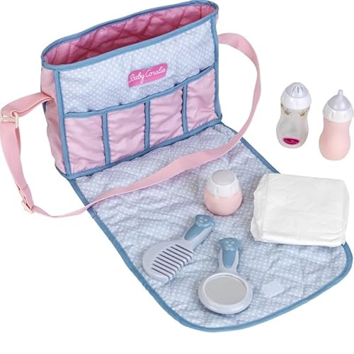 Klein Theo 1653 Baby Coralie Borsa Per Pannolini Per Le Bambole Con I Seguenti Accessori: Biberon, Pannolino, Vasetto Di Crema E Molto Altro Per Bambi