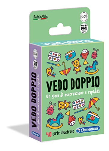 Clementoni Sapientino Vedo Doppio, Gioco Di Carte Per Bambini (Versione Italiana), Multicolore, 16177, 5-99 Anni