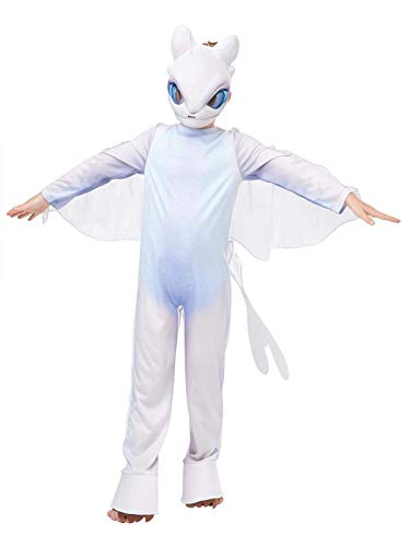 Rubie'S Costume Ufficiale How To Train Your Dragon – Light Fury Dragon, Costume Deluxe Per Bambini, Età 7-8 Anni