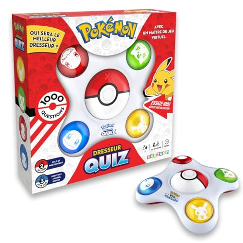 Bandai - Pokémon - Dresseur Quiz - Quiz Conissances 100% Pokémon - Gioco Elettronico Interattivo - Parla Francese - Zz20110