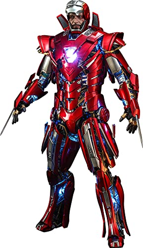Hot Toys Iron Man 3 Figurine Movie Masterpiece 1/6 Silver Centurion (Armor Suit Up Version) 32 Cm