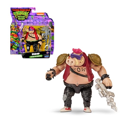 Giochi Preziosi -Tartarughe Ninja 2023 Caos Mutante – Bebop In Versione Action Figure Articolata – Dimensione 12 Cm – Dettagliata E Realativa Arma Da