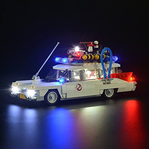 Geament Set Di Luci Led Per Ghostbusters Ecto 1 Modello Da Costruire – Kit Di Illuminazione Compatibile Con Lego 21108 (Lego Set Non Incluso)(Con Istr