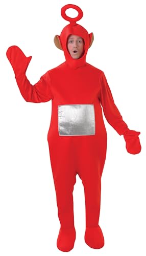 Rubie'S- Costume Po Deluxe Ad Teletubbies Adulto, Colore Red, Std, 880867, 94-106.5 Cm