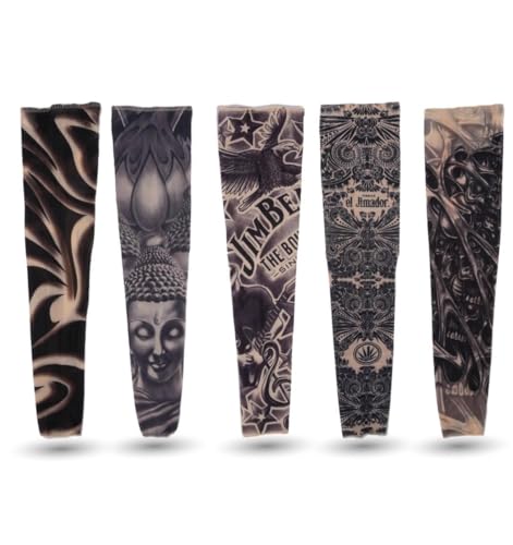 Tk Groupe Timo Klingler 5 Pcs. Tatuaggi Universali In Nylon Per Carnevalisti, Punk, Accessori Punk, Travestimenti Da Uomo.