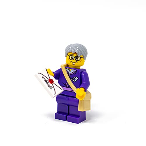 Lego Ninjago: Minifigure Postman / Postbote (Dal Set 70751) Con Lettera E Borsa Postale