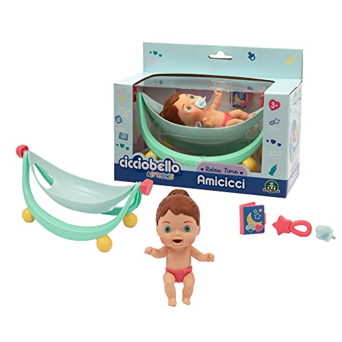 Amicicci Cicciobello Relax Time, Dondola Culla Per Il Sonnellino, Con Libro, Sonaglino E Ciuccio, Per Bambine A Partire Dai 3 Anni, Cc033000, Giochi P