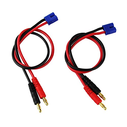 Oliyin 2Pcs Connettore Maschio Ec3 A 4Mm Spine A Banana Cavo Di Alimentazione Per Adattatore Per Cavo Di Alimentazione 14Awg 30Cm 11.8 Pollici (Confez