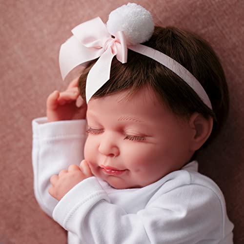 María Jesús Bambola Reborn Femmina Con Ciuccio Magnetico, 2Kg E 48Cm, Bambole Reborn Originali In Silicone Vinile, Bambola Reborn Originale Con Rossor