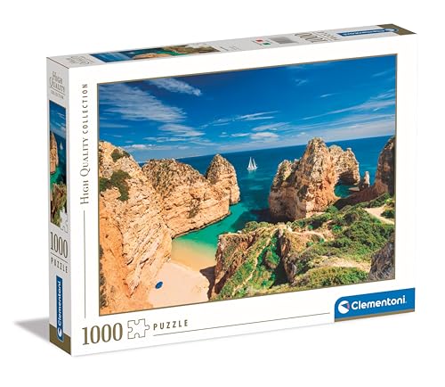 Clementoni Collection-Algarve Bay-1000 Pezzi, Orizzontale, Puzzle Paesaggio, Divertimento Per Adulti, Made In Italy, Multicolore, 39826
