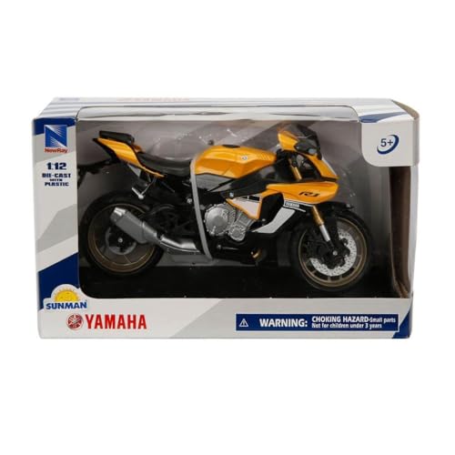 Newray- 1:12 Yamaha Yzf-R1 2016, Giallo, 57803A, Eta' 0-14 Anni
