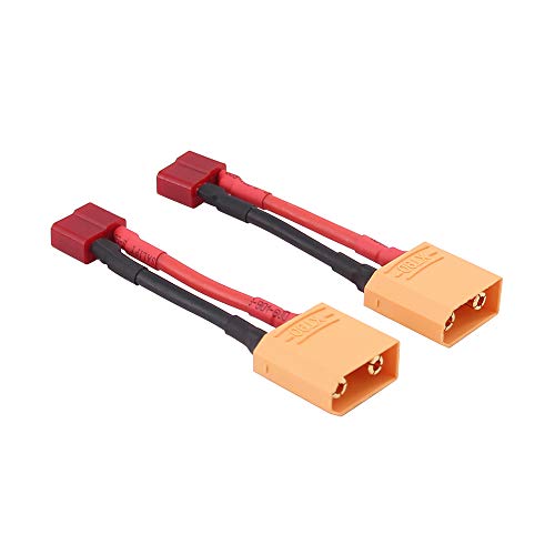 Olirc 2Pcs Maschio Xt90 A Femmina Deans T Plug Connettore Adattatore Con 14Awg 2In Cavo(C100-2)