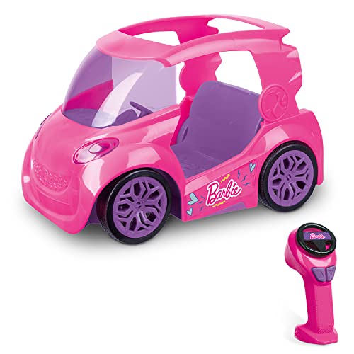 Mondo Motors - Mattel Barbie City Car 2.4 Ghz - Auto Radiocomandata 2 Posti - Dettagli Realistici - Colore Fucsia - 63698