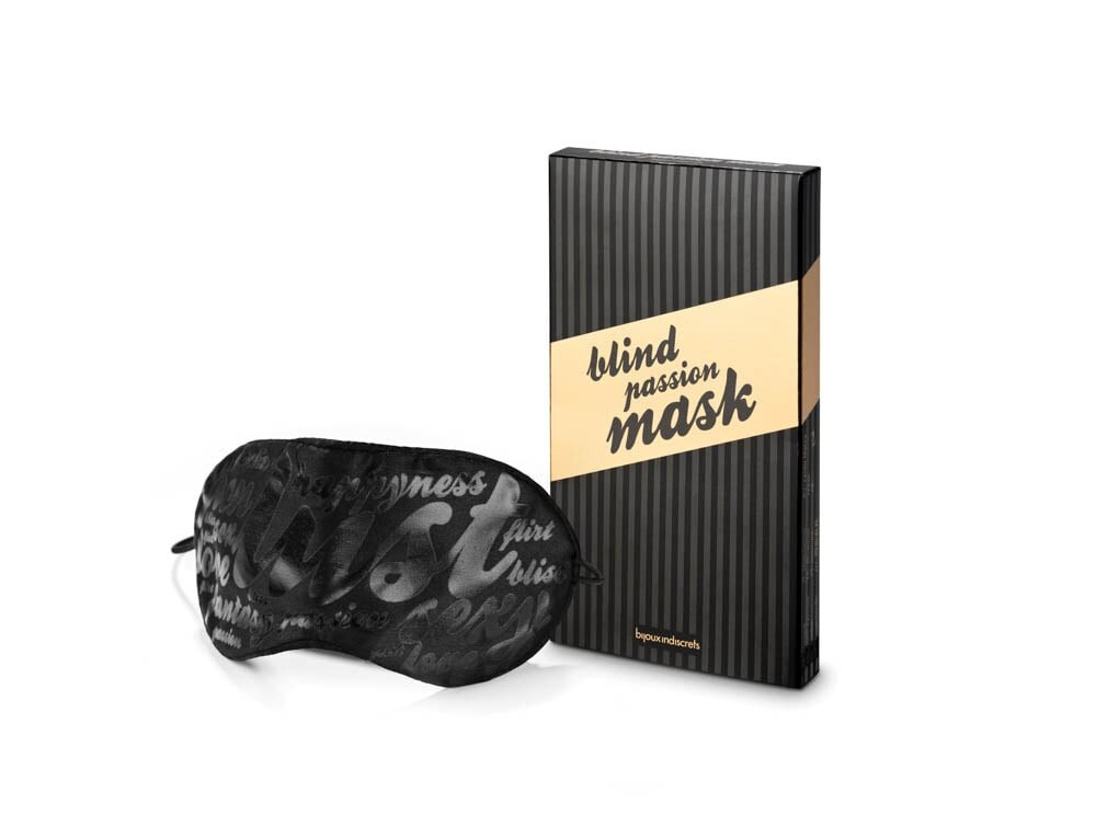 BENDA SEXY FETISH PER GIOCHI EROTICI BDSM BONDAGE MASCHERINA NERA DECORATA
