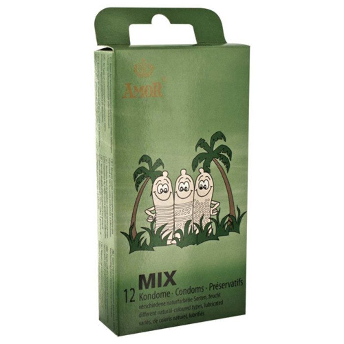 STIMOLANTI AMOR MIX 12 PZ Preservativi Profilattici stimolanti in lattice
